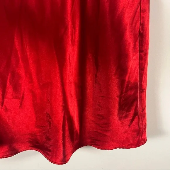 Linea Donatella Womens Red Black Lace Chemise Slip Dress Vampire 2X Romantic - Picture 6 of 10